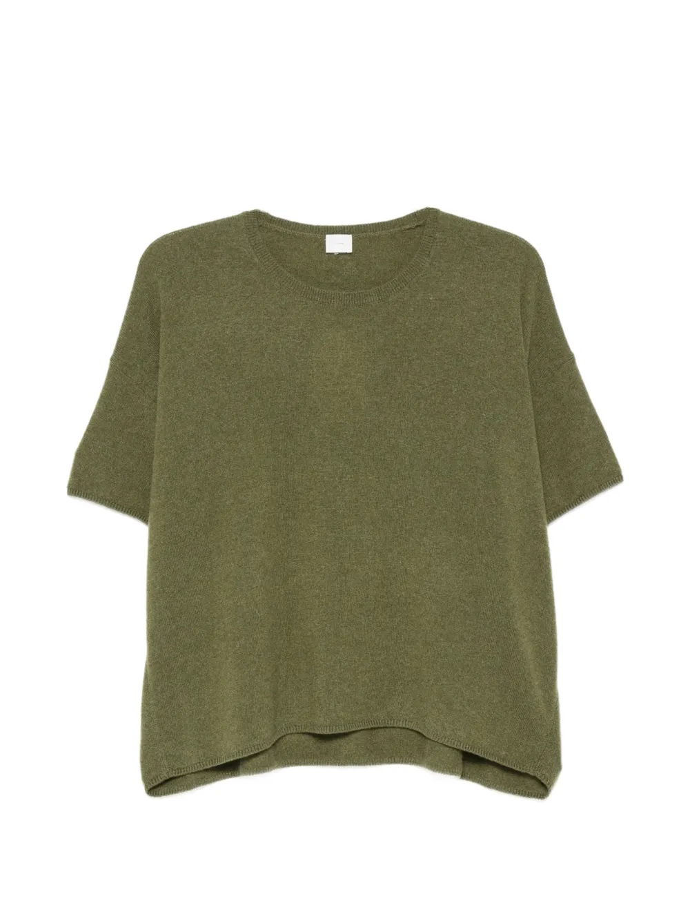 C.T.PLAGE short-sleeve cashmere sweater - Verde
