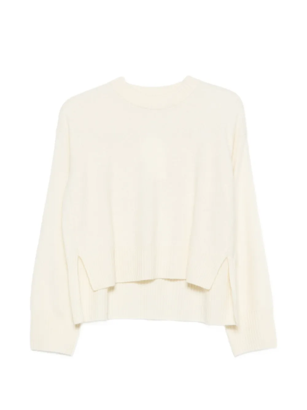 C.t.plage Ribbed-trim Wool Sweater In Neutrals