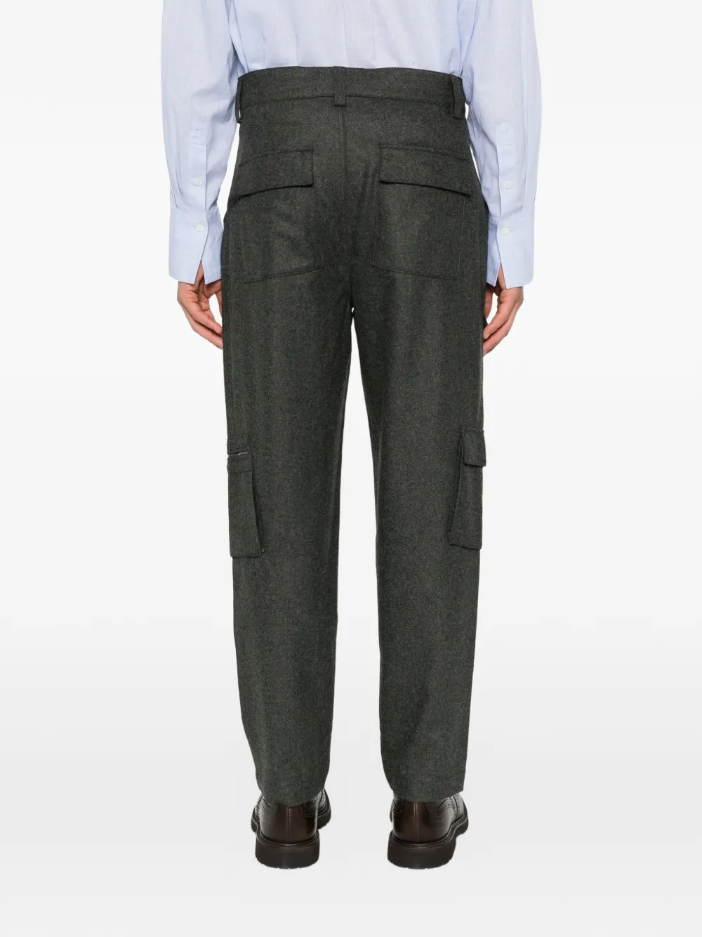 Brunello Cucinelli Geplooide cargo broek Grijs