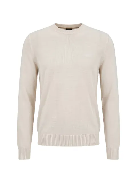 BOSS logo-embroidered crew-neck sweater