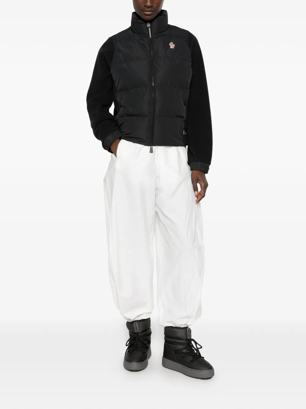 Moncler Grenoble Jack met vlakken Zwart