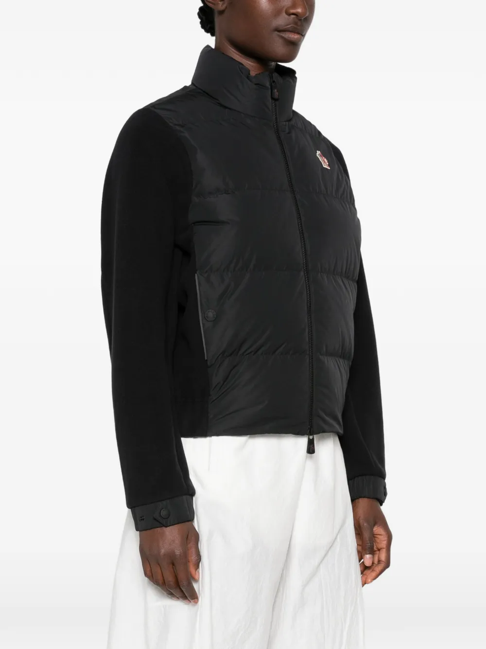 Moncler Grenoble Jack met vlakken Zwart
