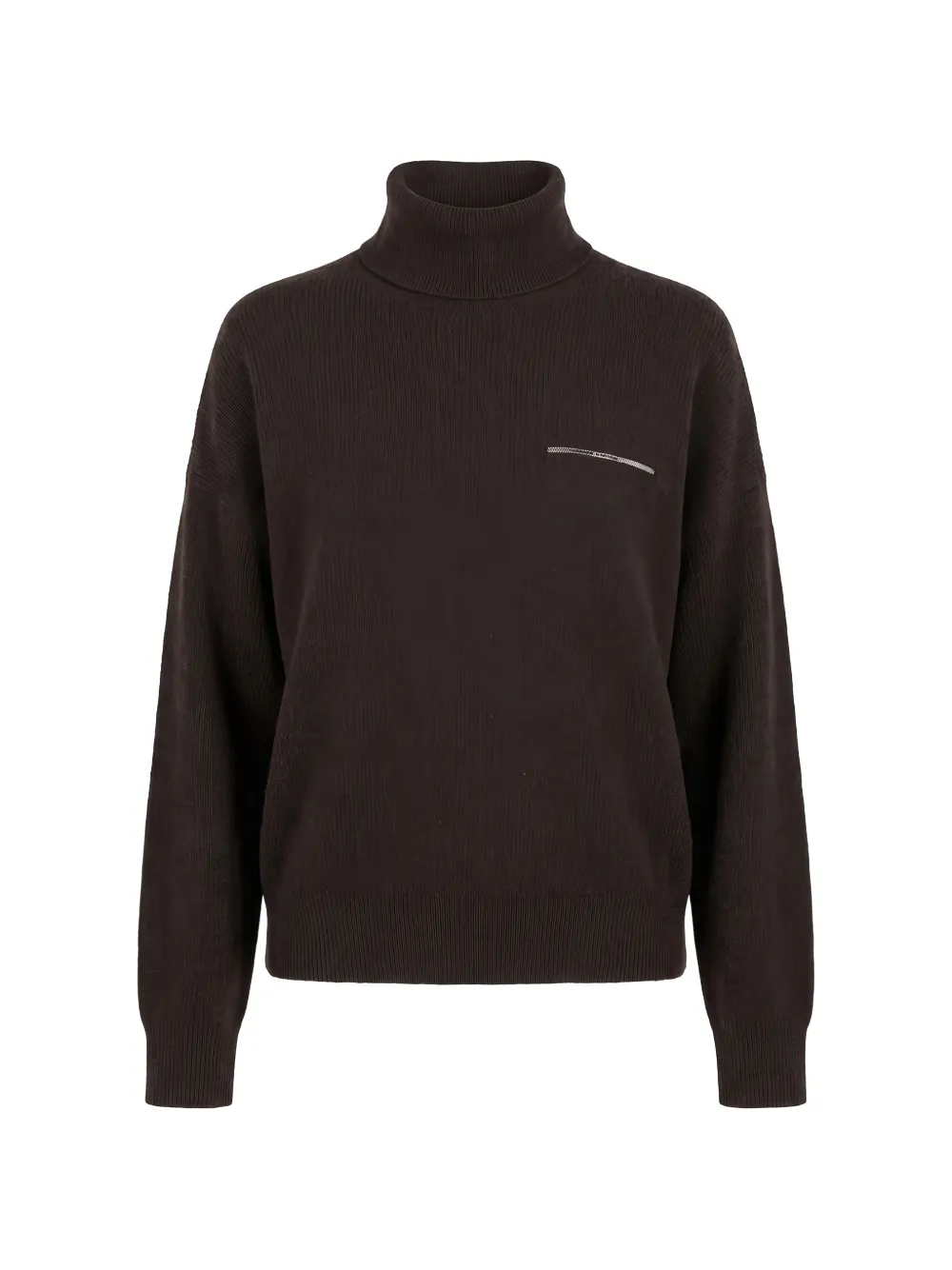Peserico roll-neck ribbed-knit sweater - Marrone