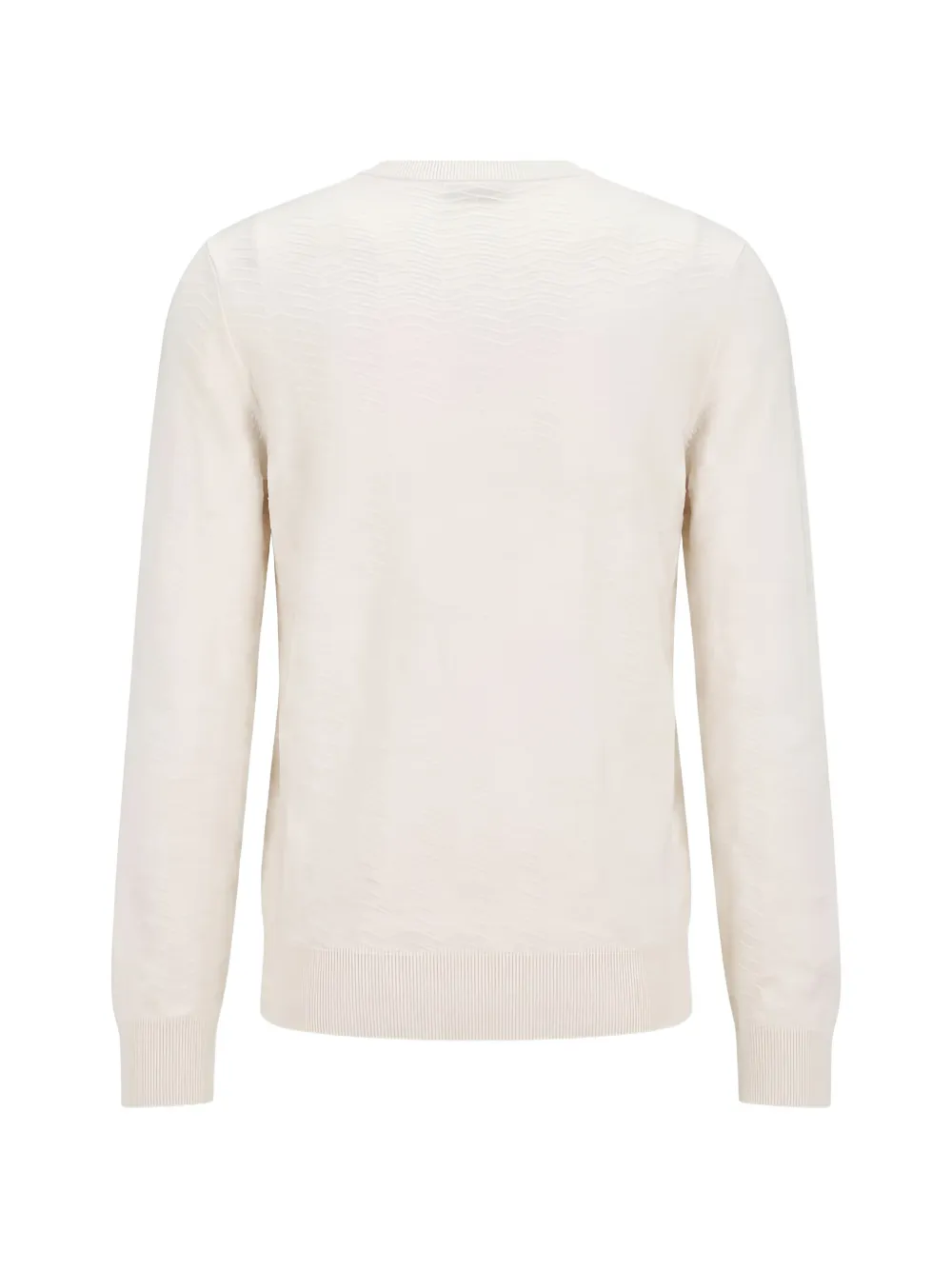 BOSS Zijden trui met jacquard-patroon Beige