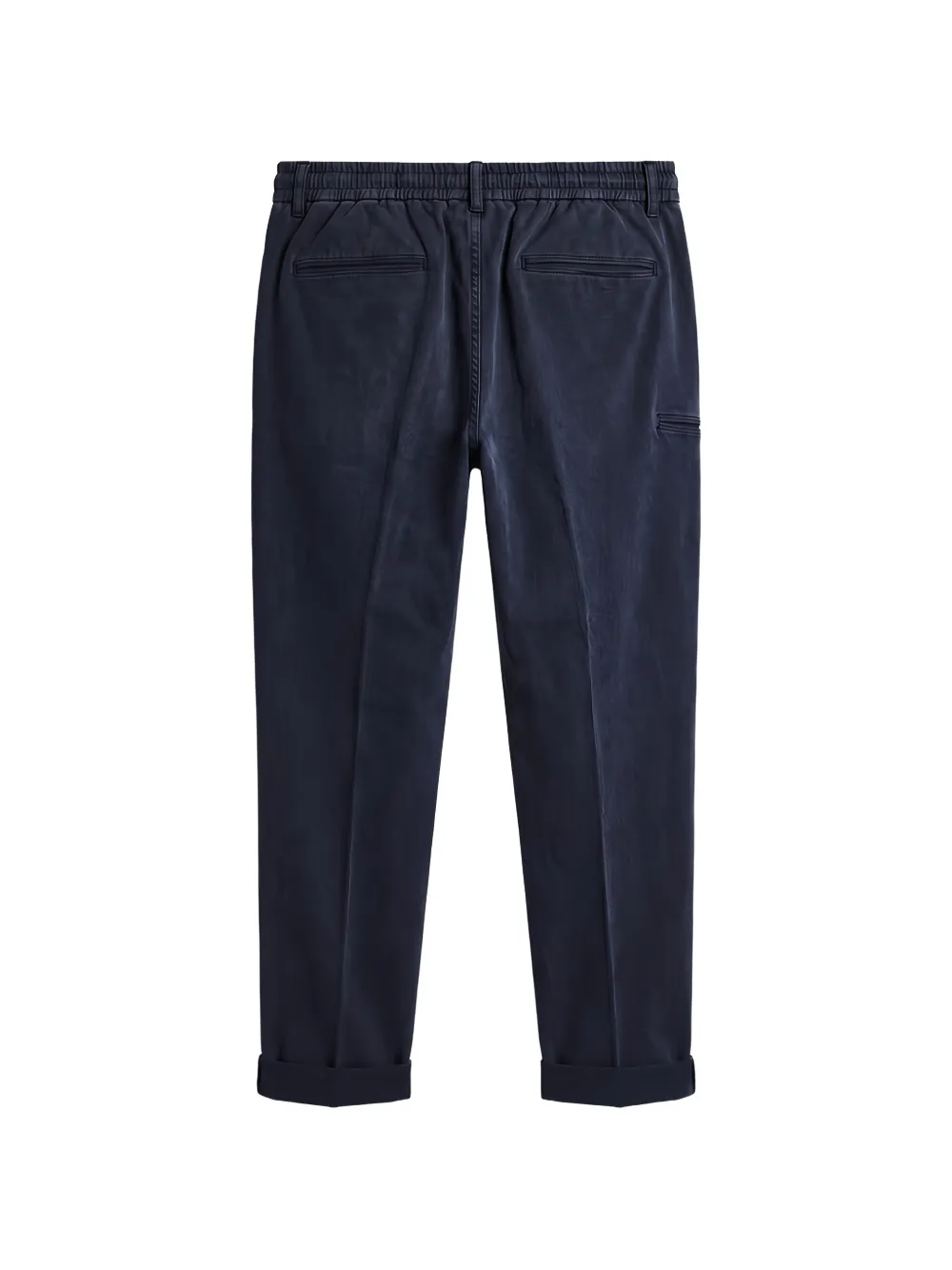 Peserico Straight broek met trekkoord en omgeslagen pijpen Blauw