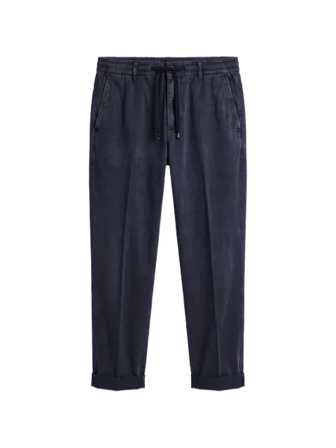 Peserico drawstring turned-up straight-leg trousers