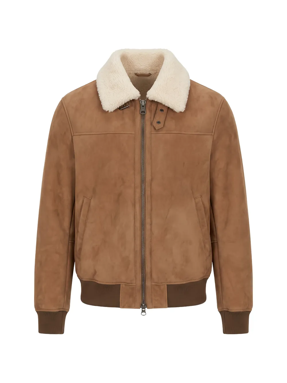 Stewart Sean shearling-collar leather jacket