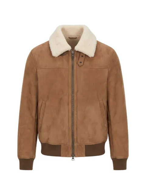 Stewart Sean shearling-collar leather jacket
