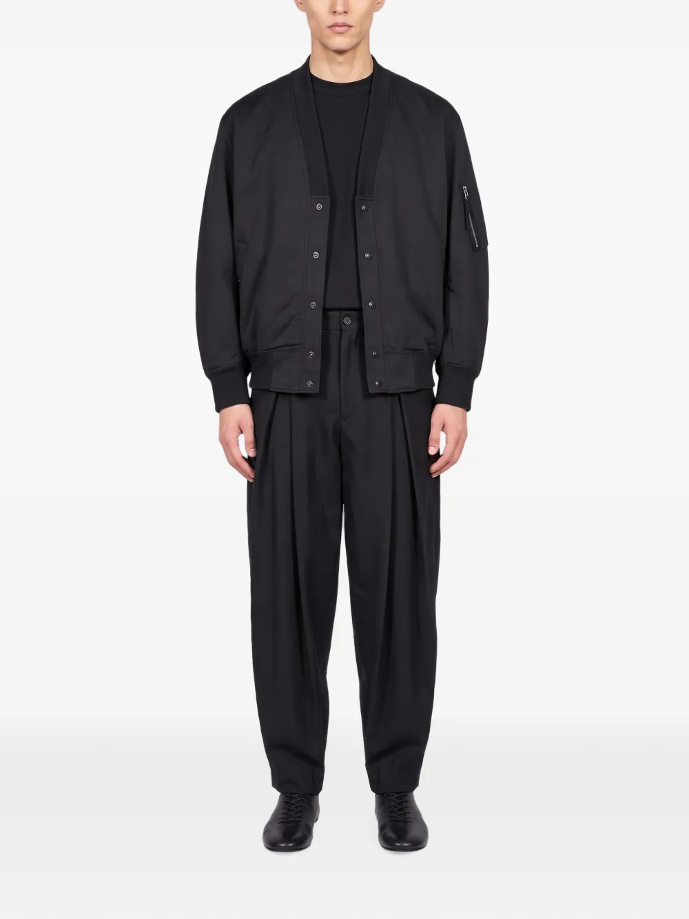 Comme des Garçons Homme Bomberjas met V-hals Zwart