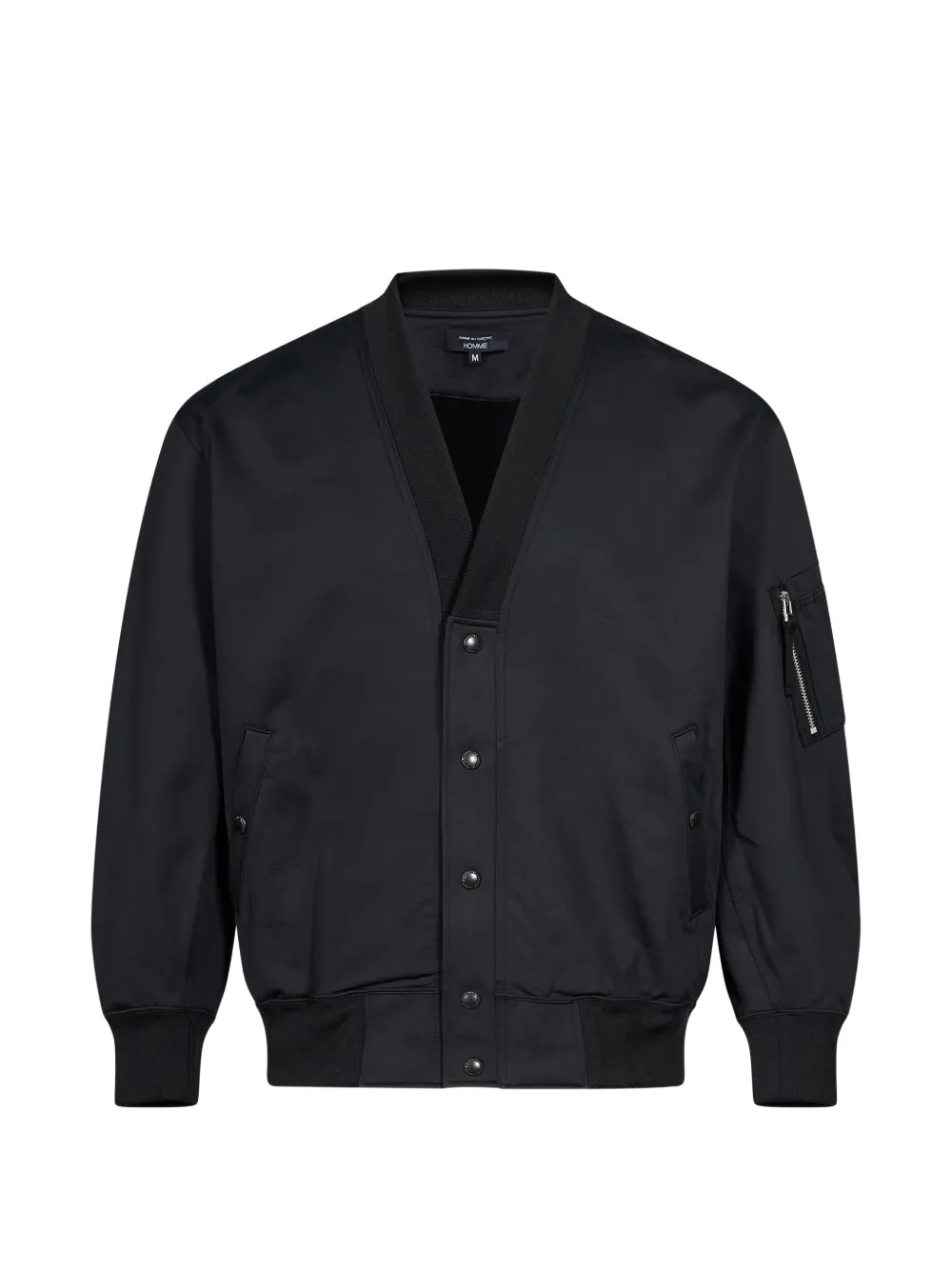 Comme des Garçons Homme v-neck bomber coat - Nero