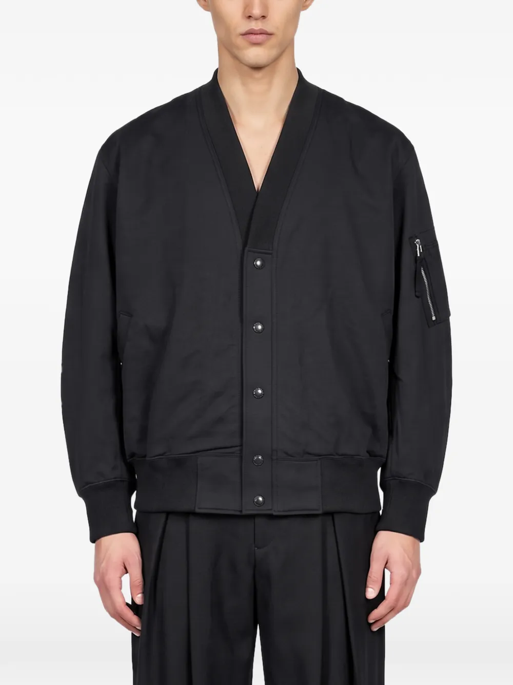 Comme des Garçons Homme Bomberjas met V-hals Zwart