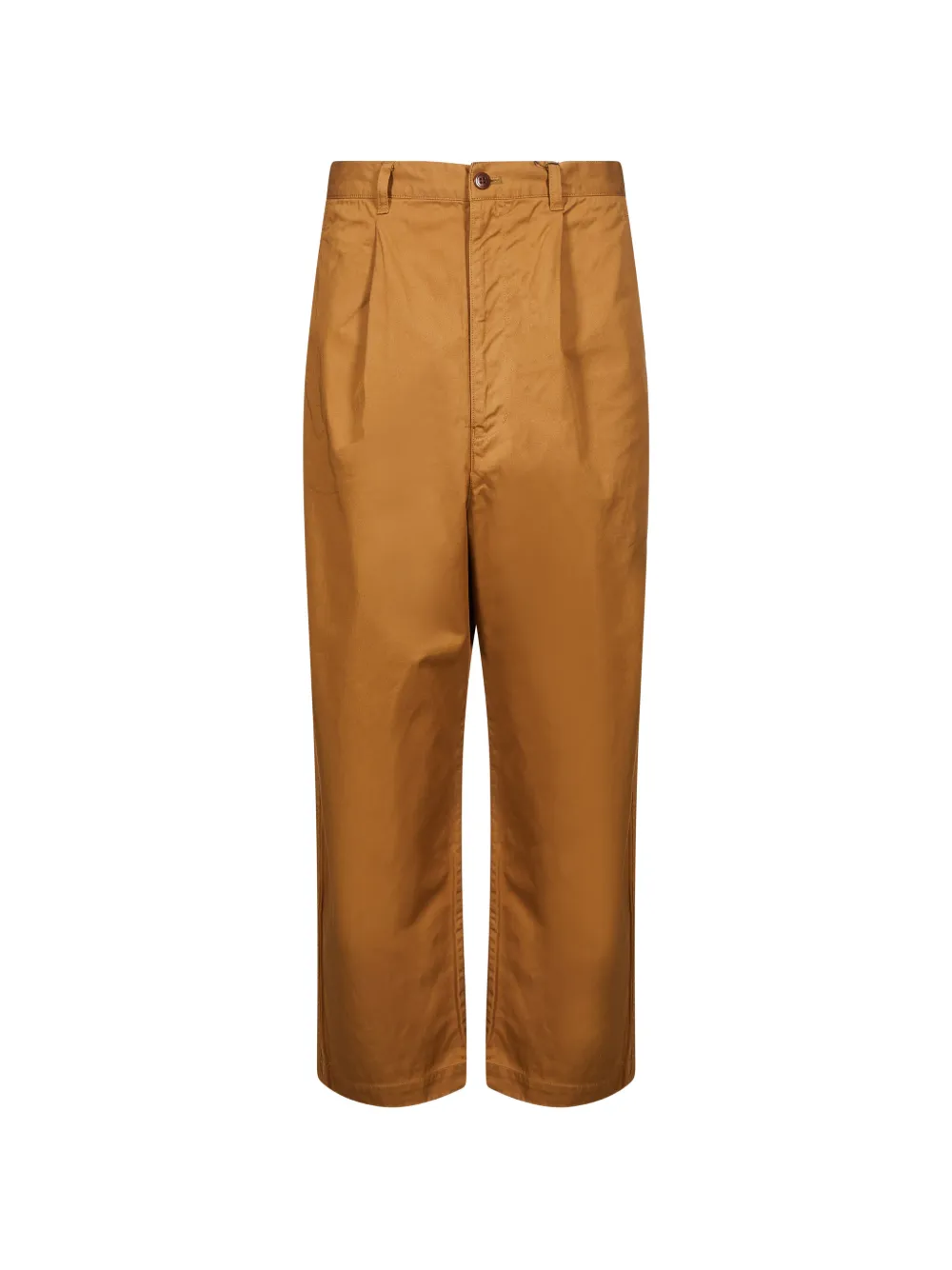 Junya Watanabe MAN pantalon droit à design plissé - Marron