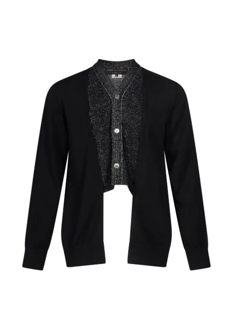 Comme des Garçons Homme Plus layered-effect fine-knit cardigan