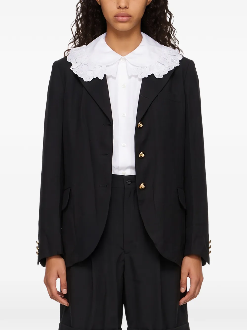 Comme Des Garçons Blazer met knopen Zwart
