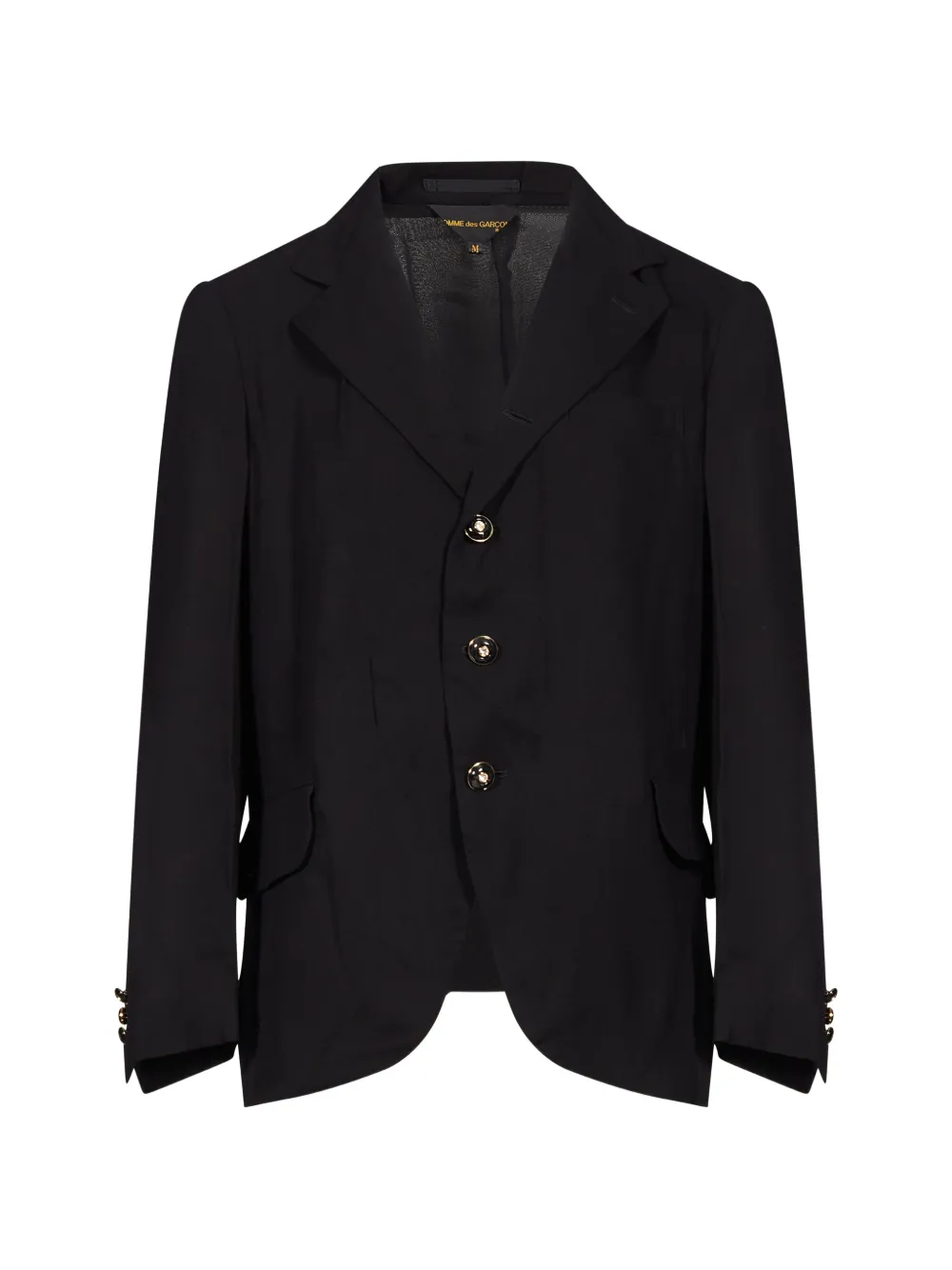 Comme Des Garçons gold-tone buttoned blazer - Nero