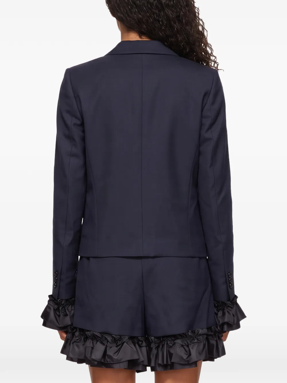 Comme Des Garçons Blazerjack met ruchesafwerking Blauw