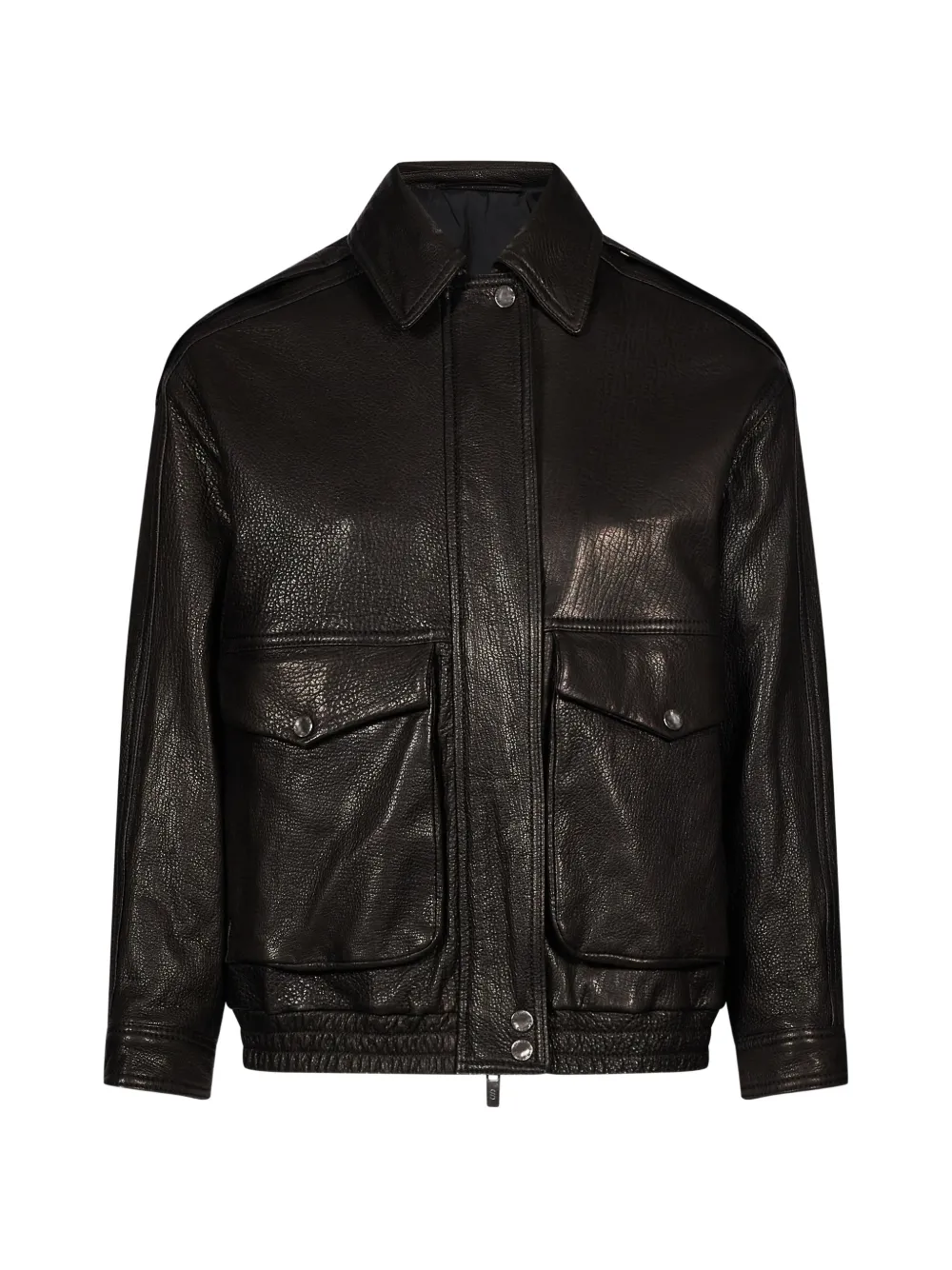 Salvatore Santoro grainy leather jacket - Nero