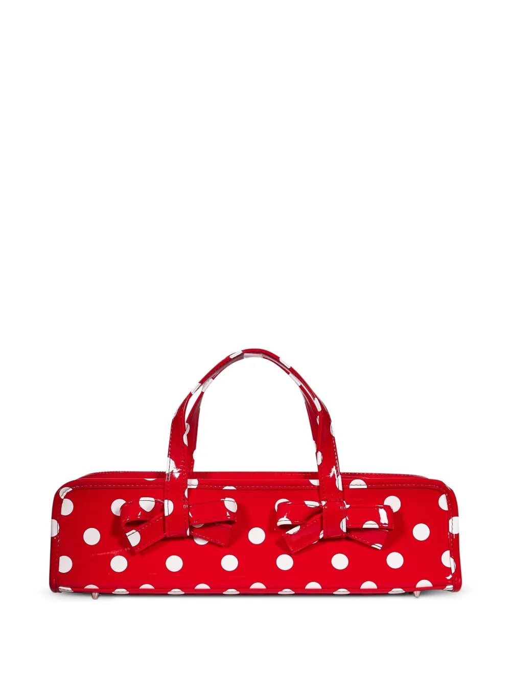 Comme Des Garçons shopper met stippen en strikdetail Rood