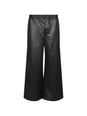 MM6 Maison Margiela フェイクレザーパンツ | ブラック | FARFETCH JP