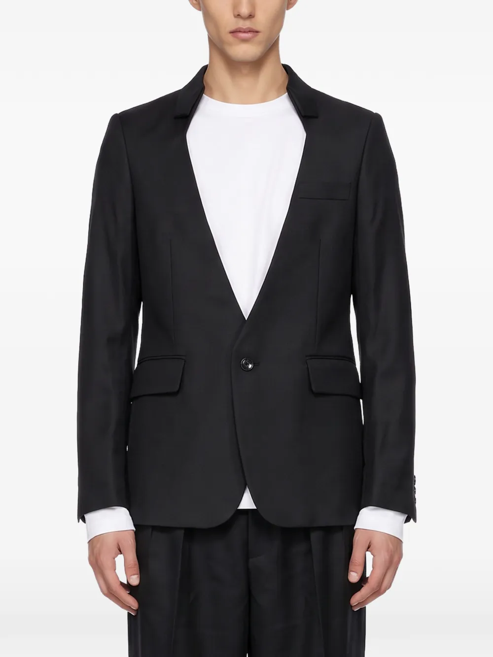 Comme des Garçons Homme Plus Blazer met enkele rij knopen Zwart