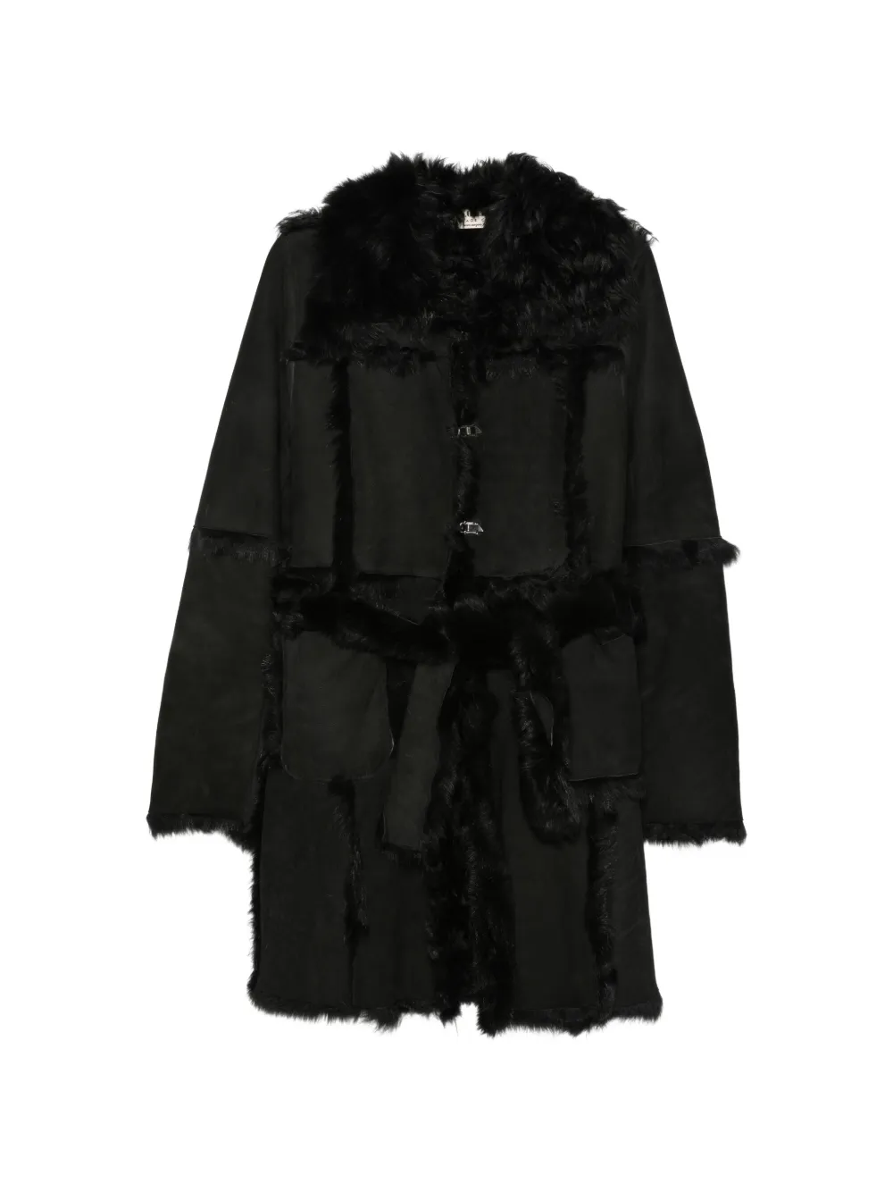 A.N.G.E.L.O. Vintage Cult 2000s belted shearling coat - Black