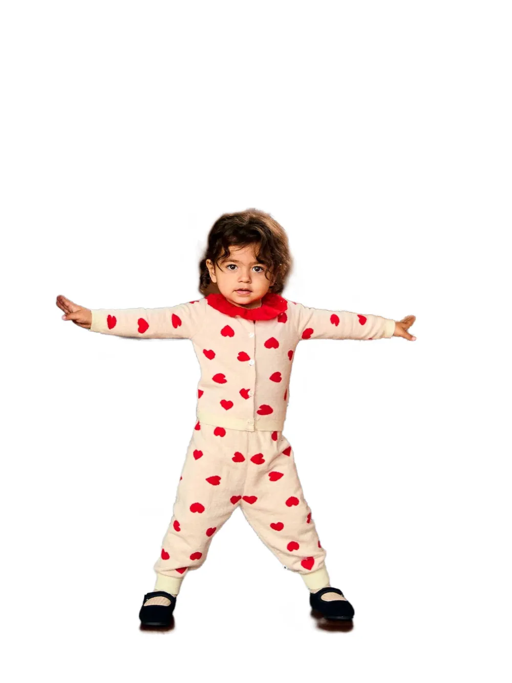 Molo Trainingsbroek met hart-intarsia Beige
