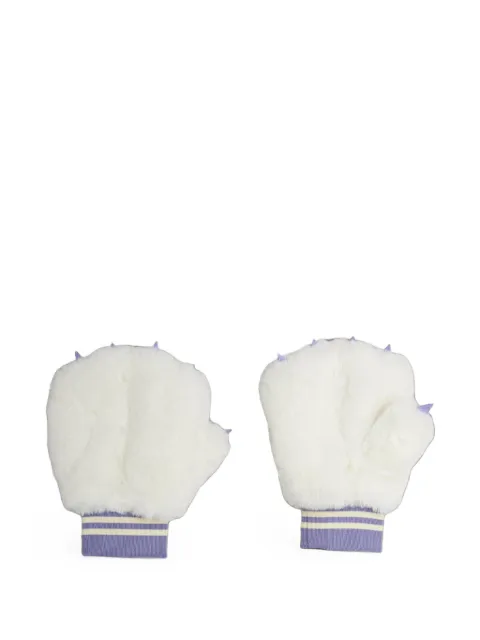 Mini Rodini faux-fur claw mittens
