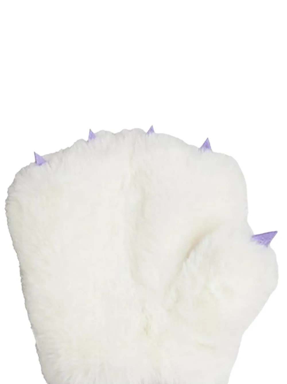 Mini Rodini faux-fur claw mittens Wit