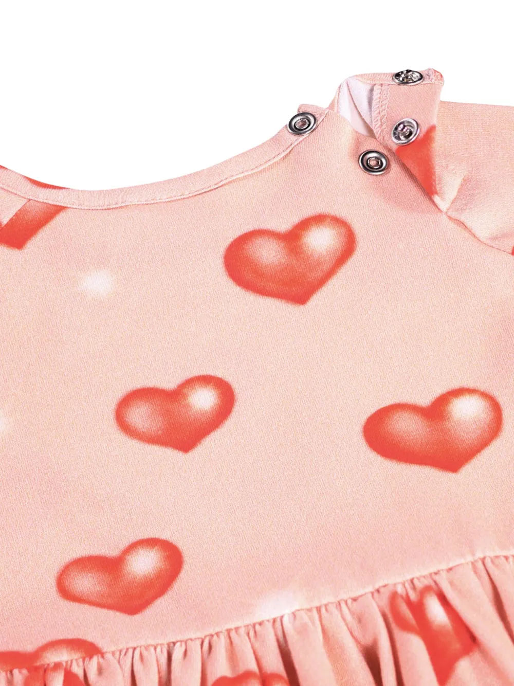 Molo Charmaine heart-print long-sleeve dress Roze