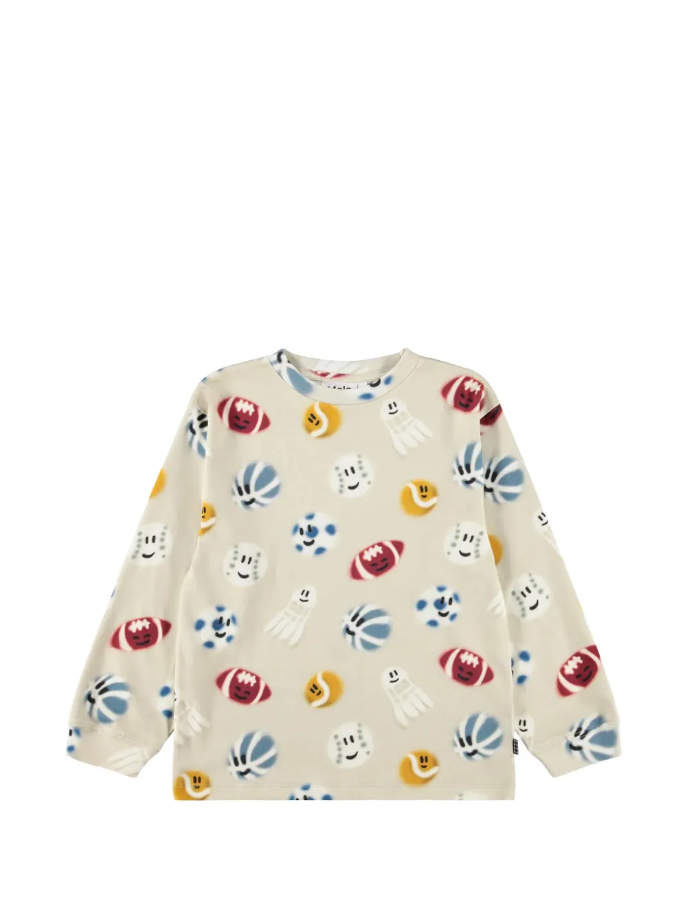 Molo Rube graphic-print long-sleeve T-shirt - Toni neutri