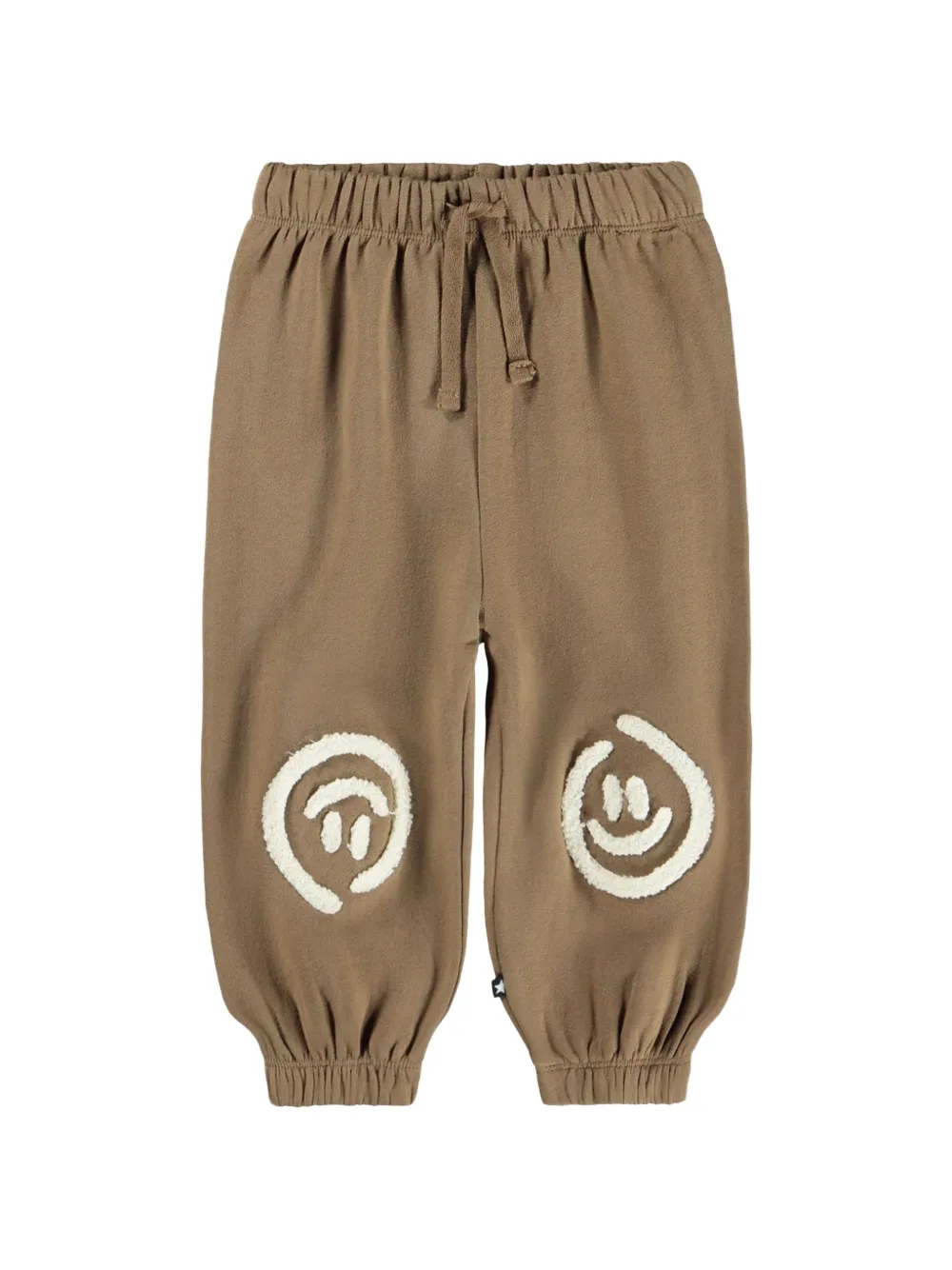 Molo Simon smiley-patch track pants - Marrone