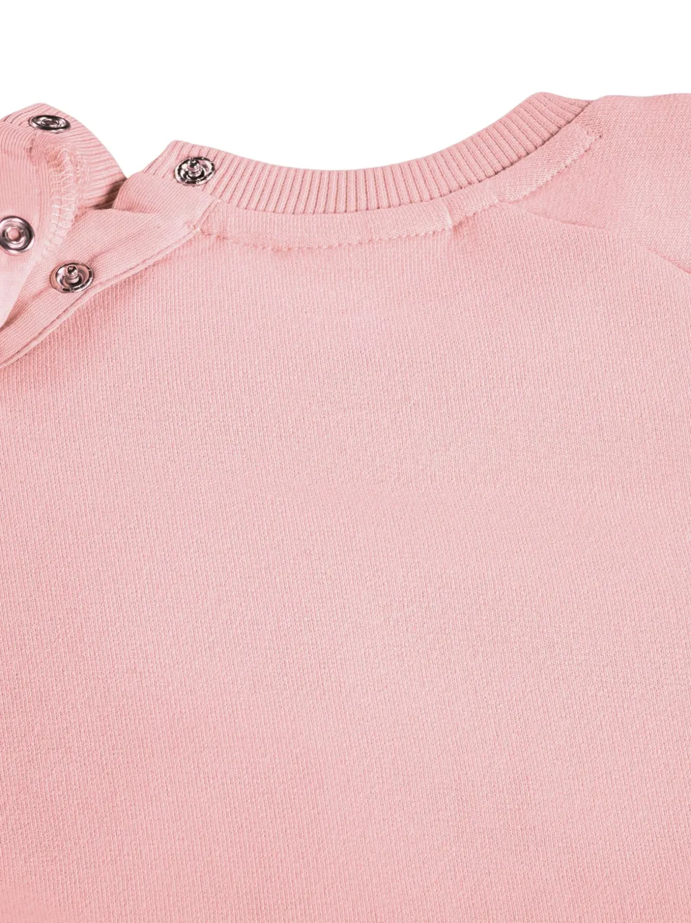 Molo Disc sweater met raglanmouwen en bouclé-patchwork Roze