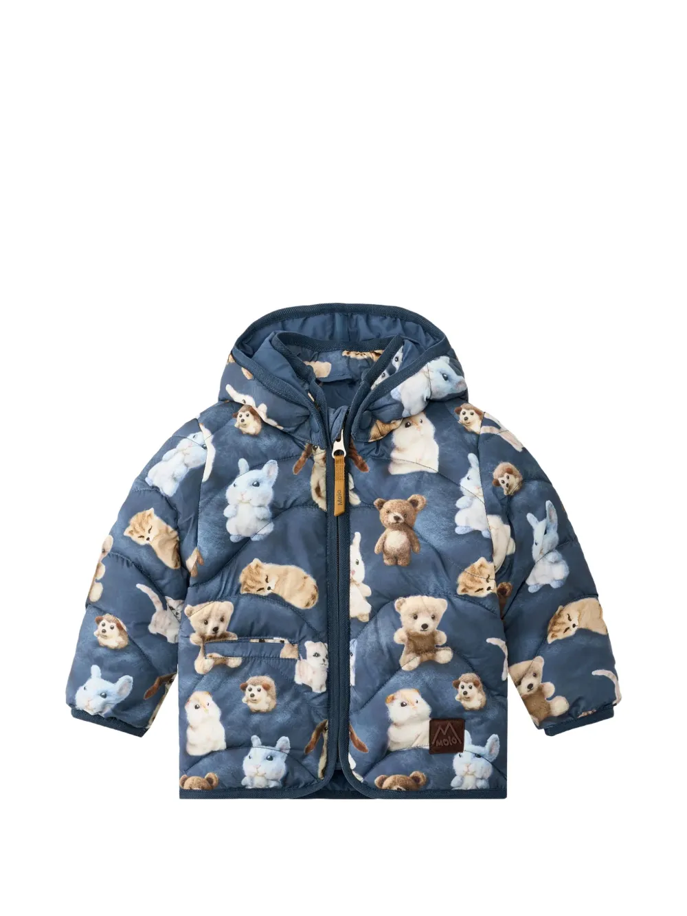 Molo Harmony quilted animal-print jacket - Blu