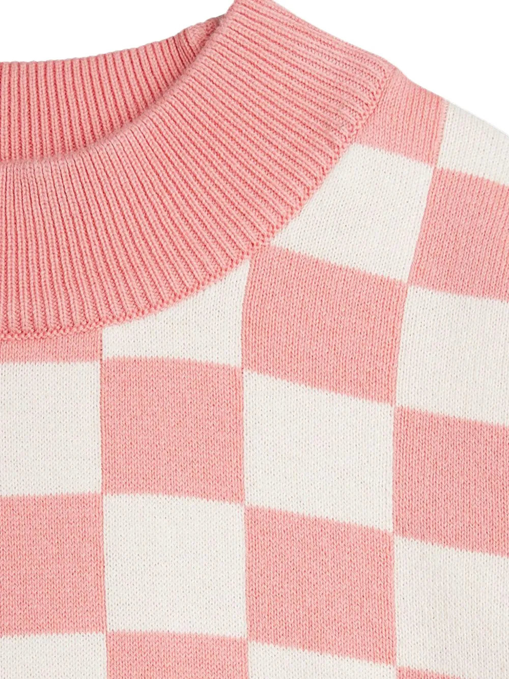 Mini Rodini Geruite trui Roze