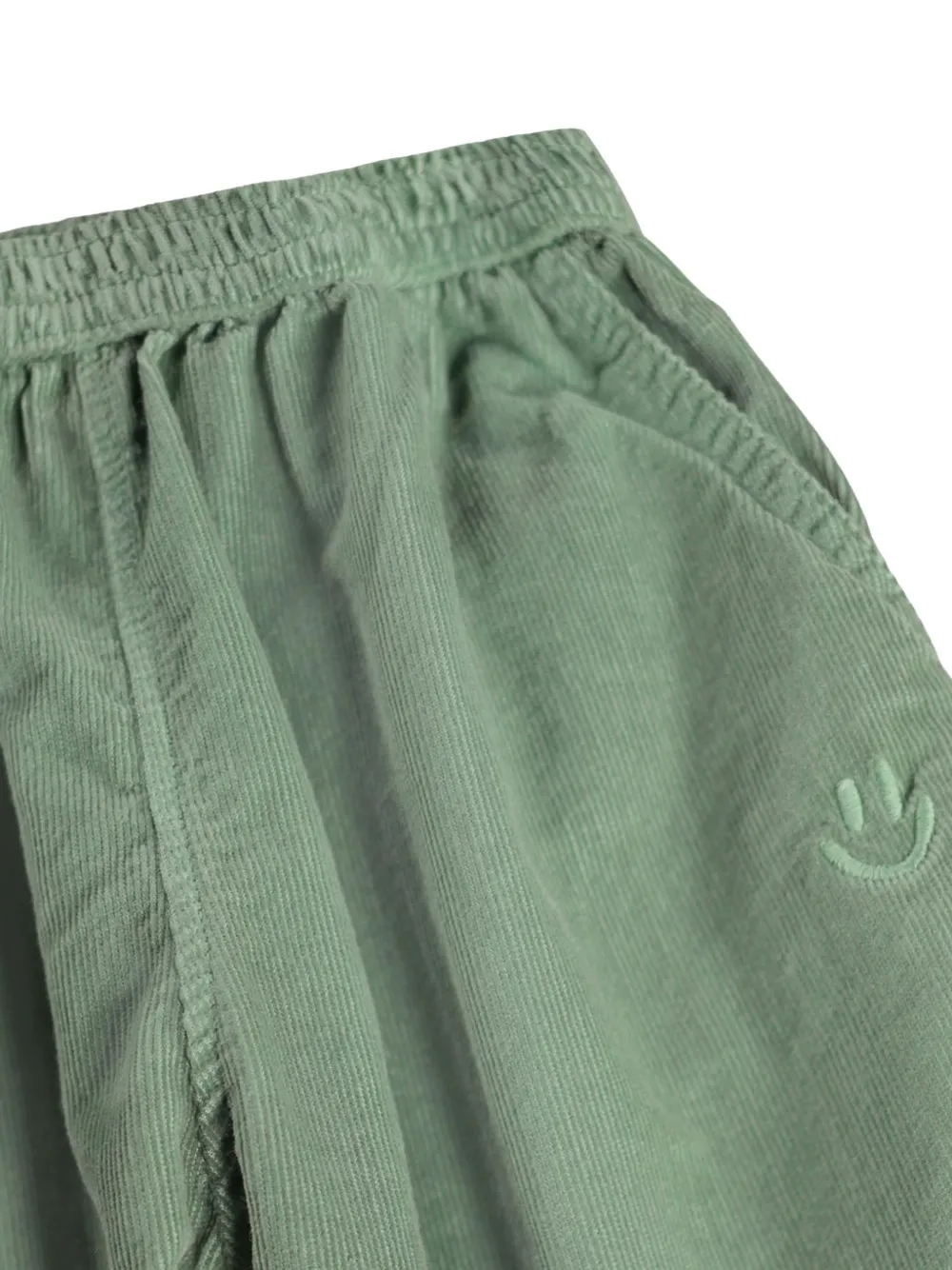 Molo Sois ribfluwelen broek met borduurwerk Groen