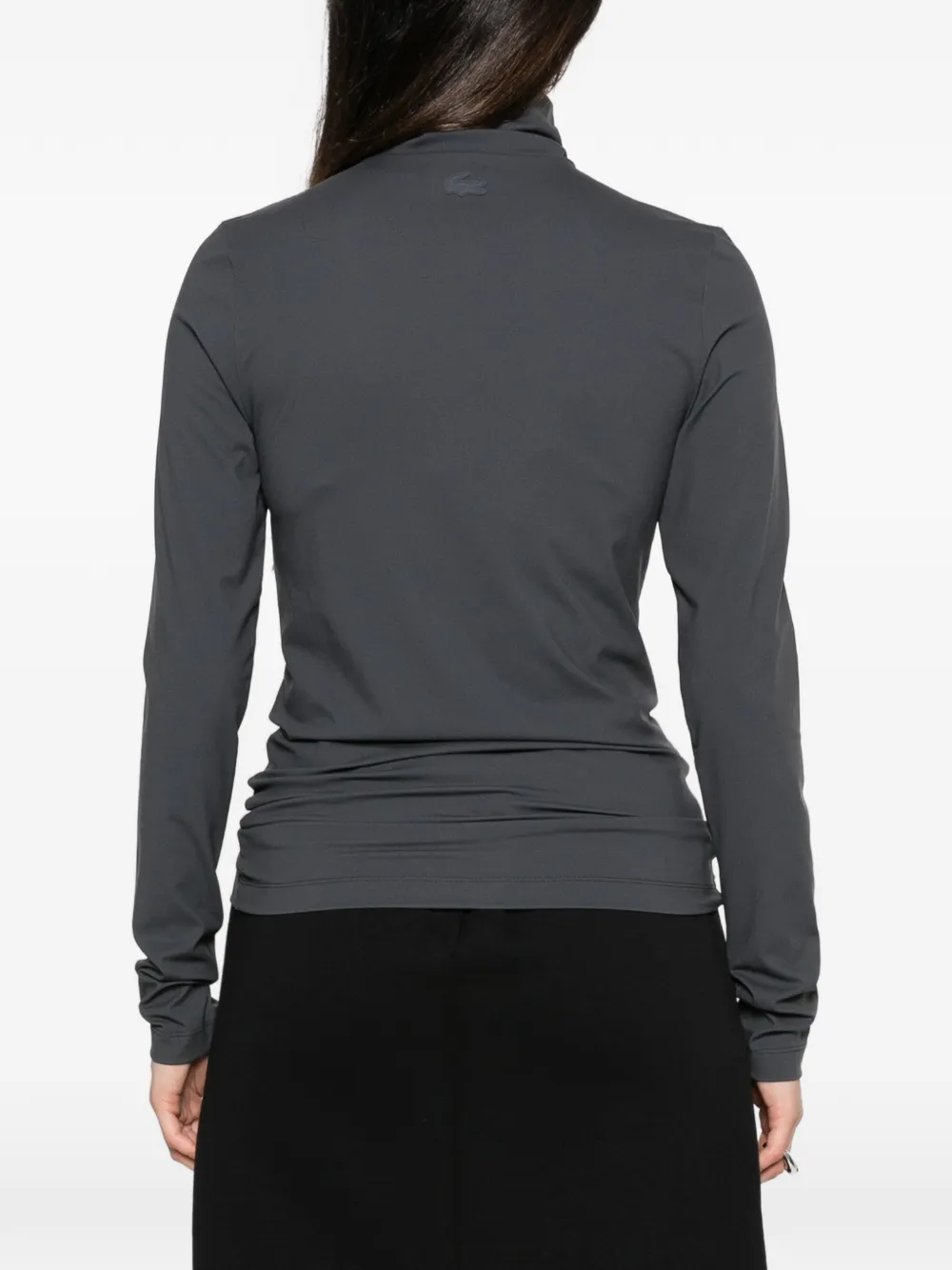 Lacoste logo-print high-neck T-shirt Grijs