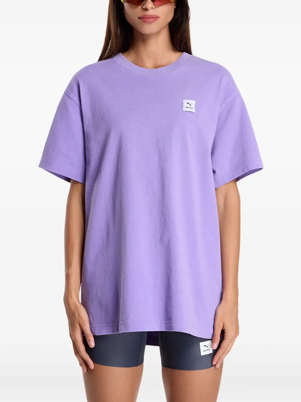 PUMA x Saysky T-shirt met grafische print Paars