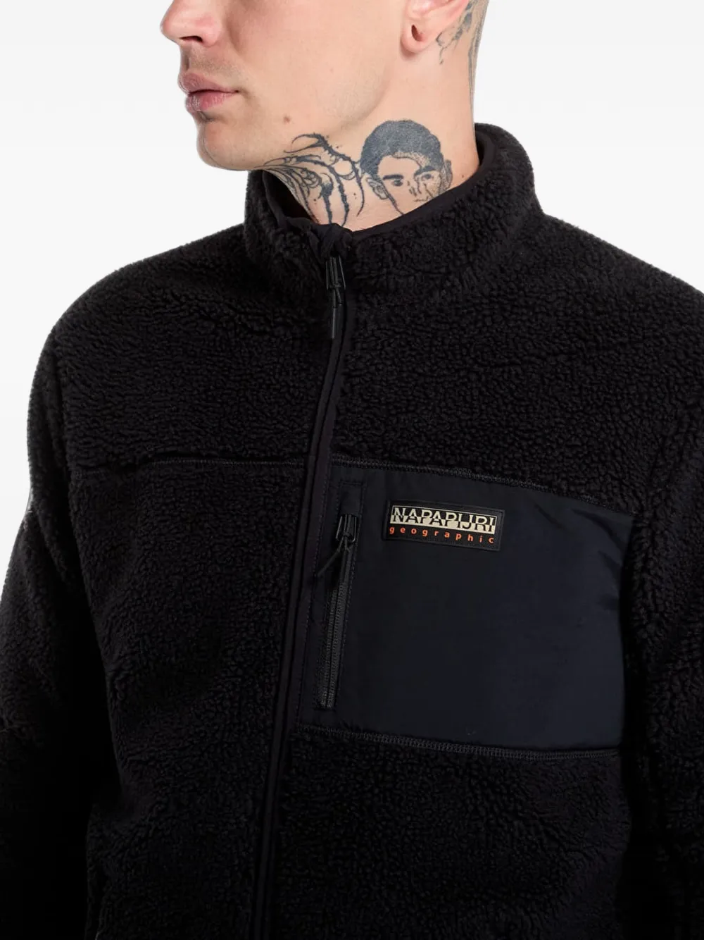 Napapijri Yupik fleece trui met rits Zwart