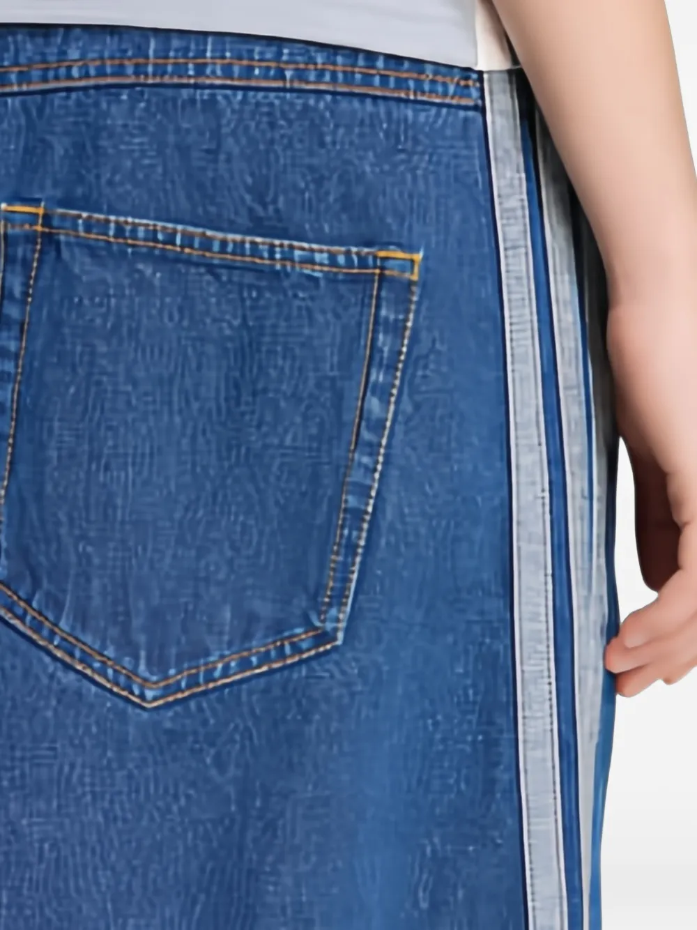 adidas Stadium denim rok met verwassen effect Blauw