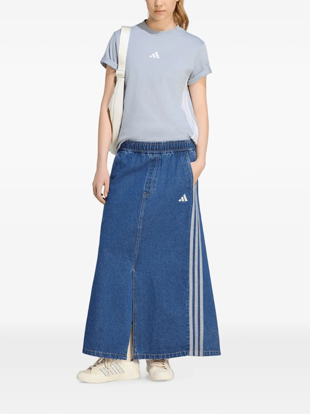 adidas Stadium washed denim skirt