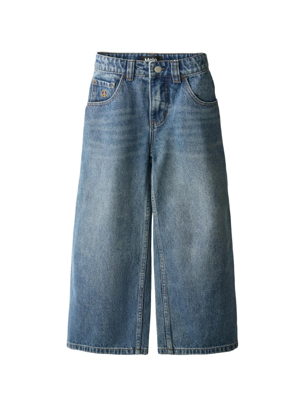 Molo Askio faded wide-leg jeans - Blu