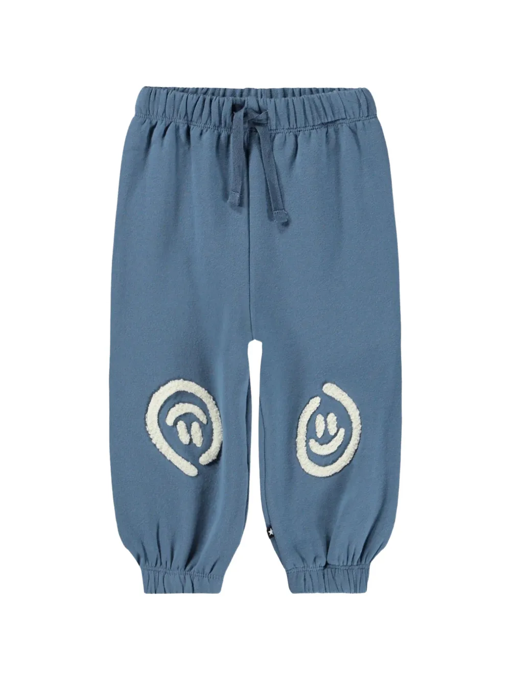 Molo bouclé-patch track pants - Blu