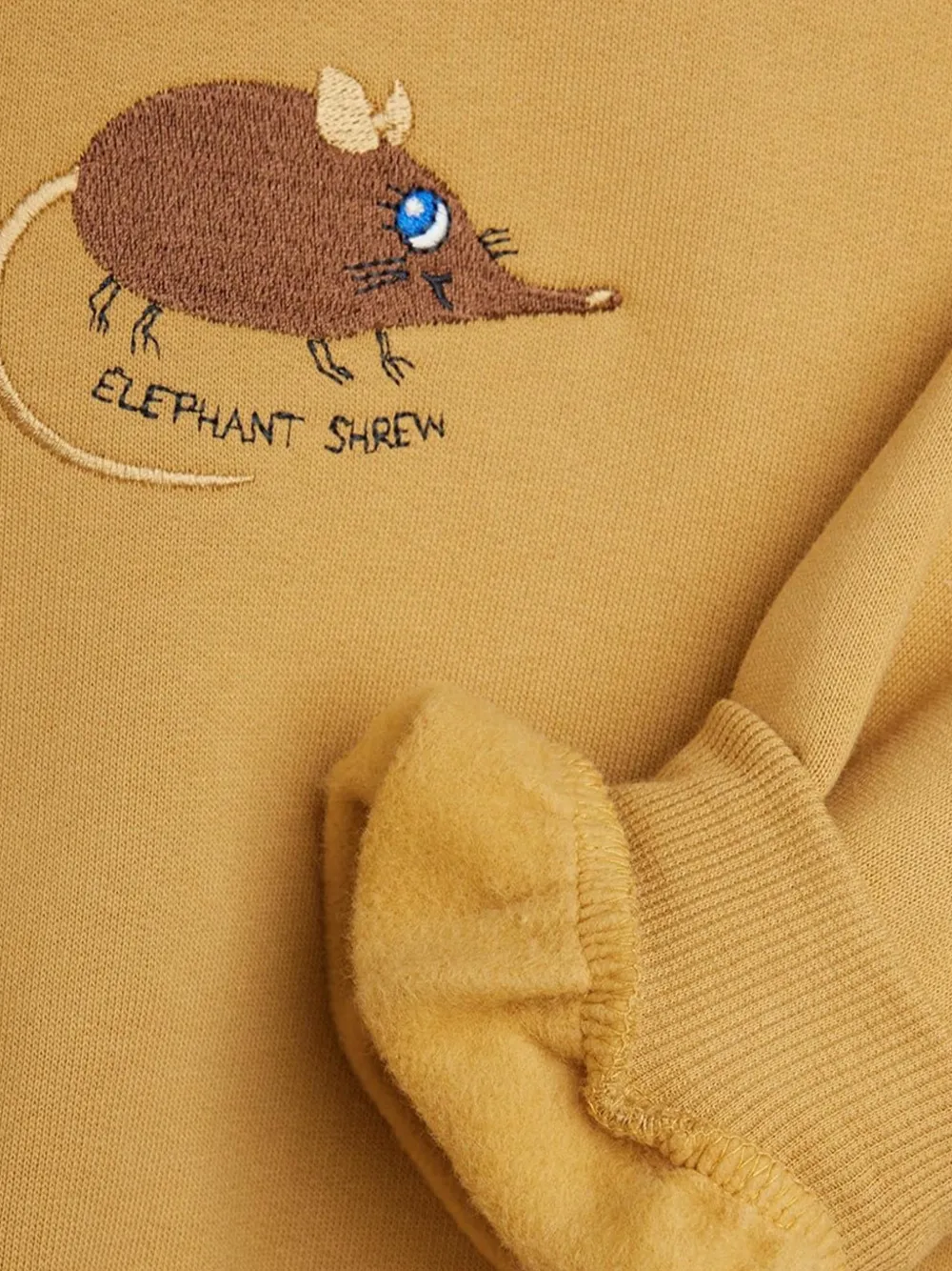 Mini Rodini Elephant Shrew sweater met borduurwerk Beige