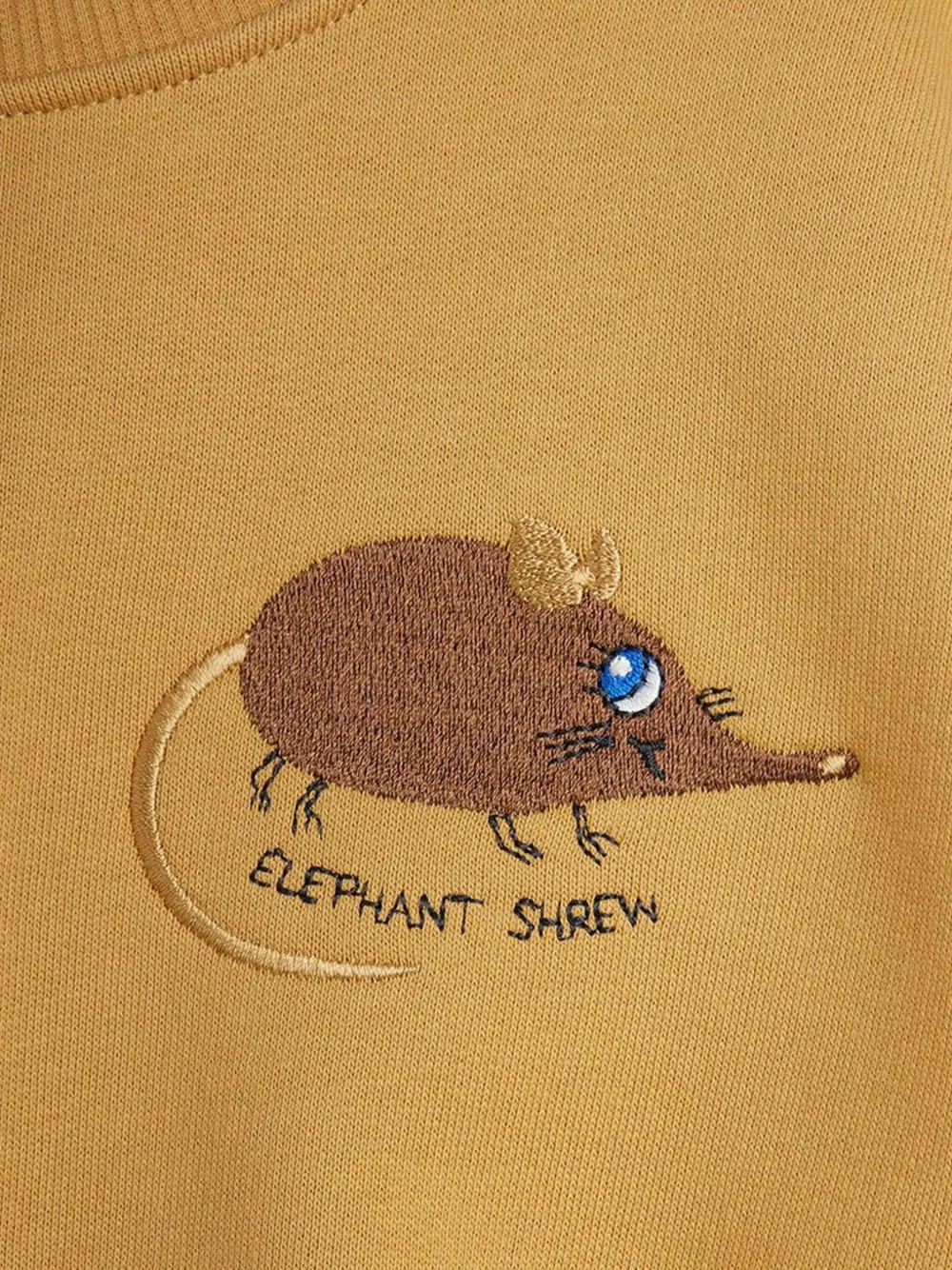 Mini Rodini Elephant Shrew sweater met borduurwerk Beige