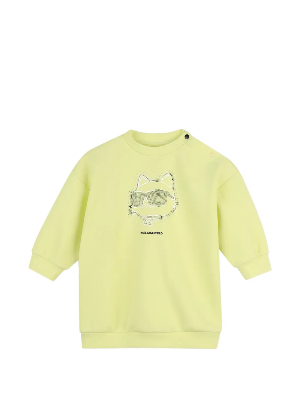Karl Lagerfeld Kids Choupette trainingspak verfraaid met stras Geel