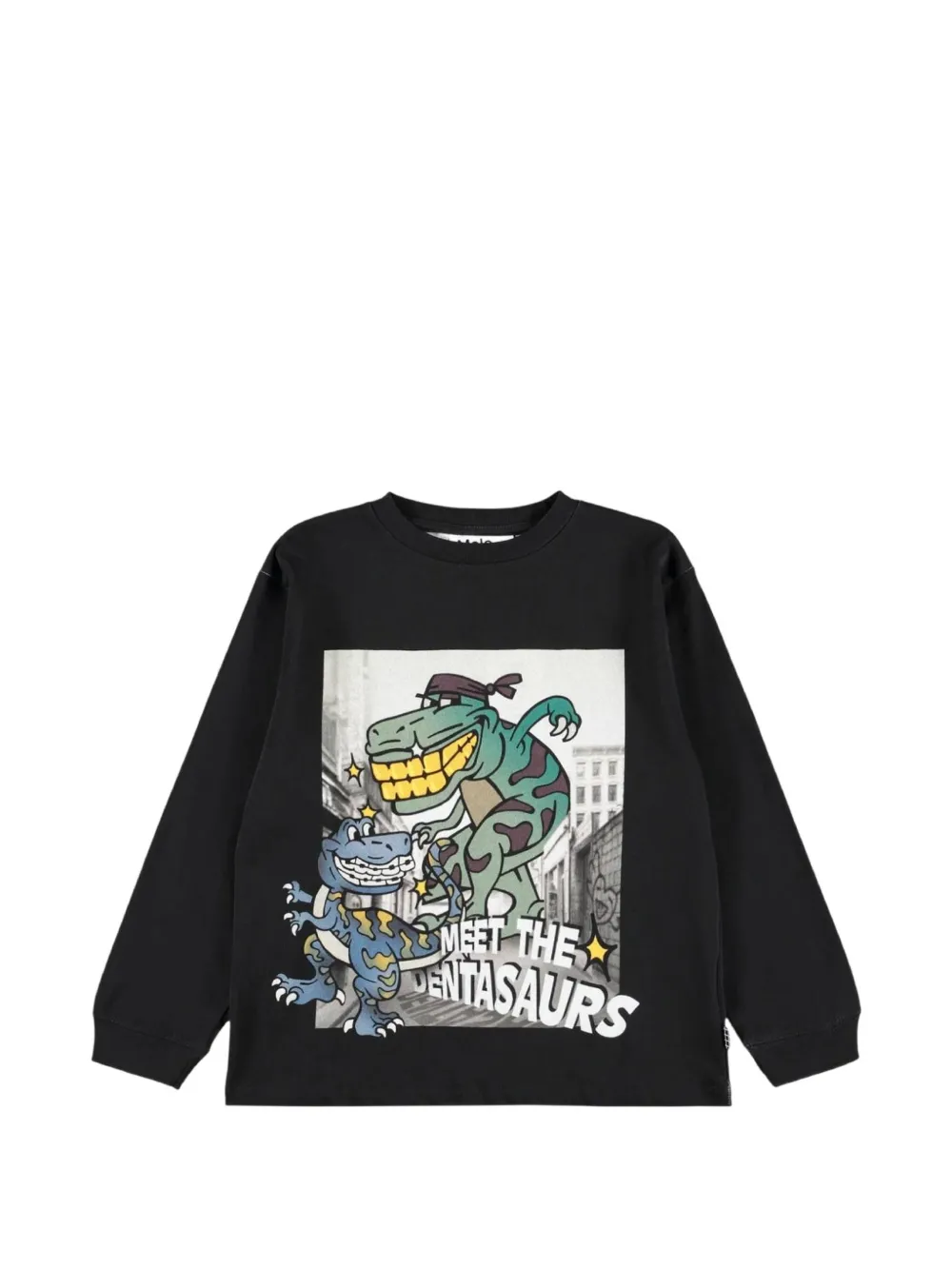Molo Rube Langarmshirt mit grafischem Print - Schwarz