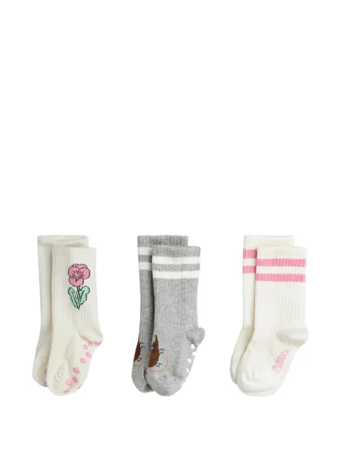 Mini Rodini graphic-print striped socks (set of three)