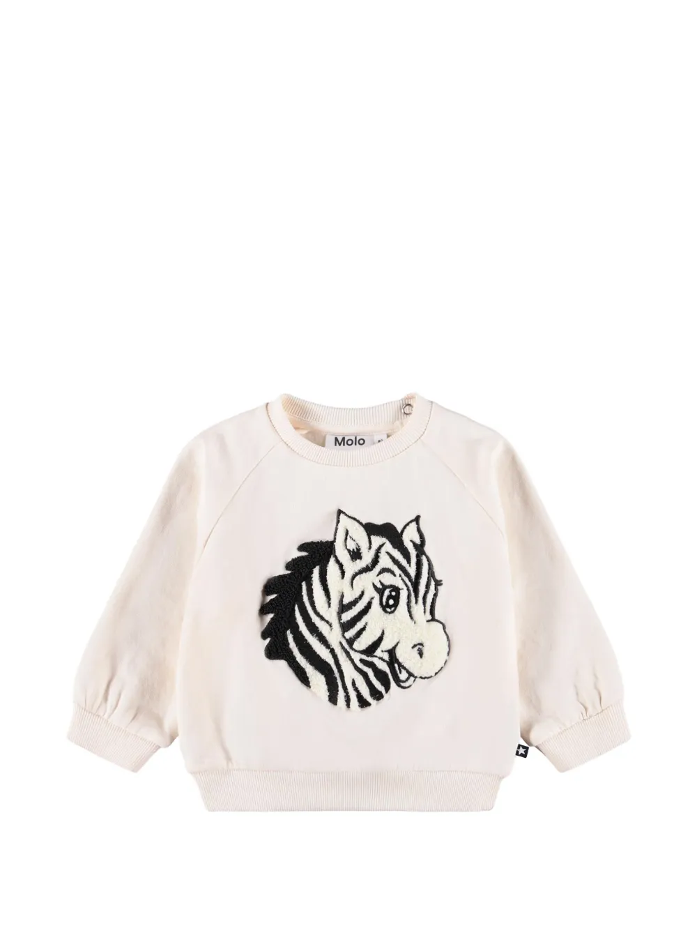 Molo Disc chenille-zebra sweatshirt - Bianco