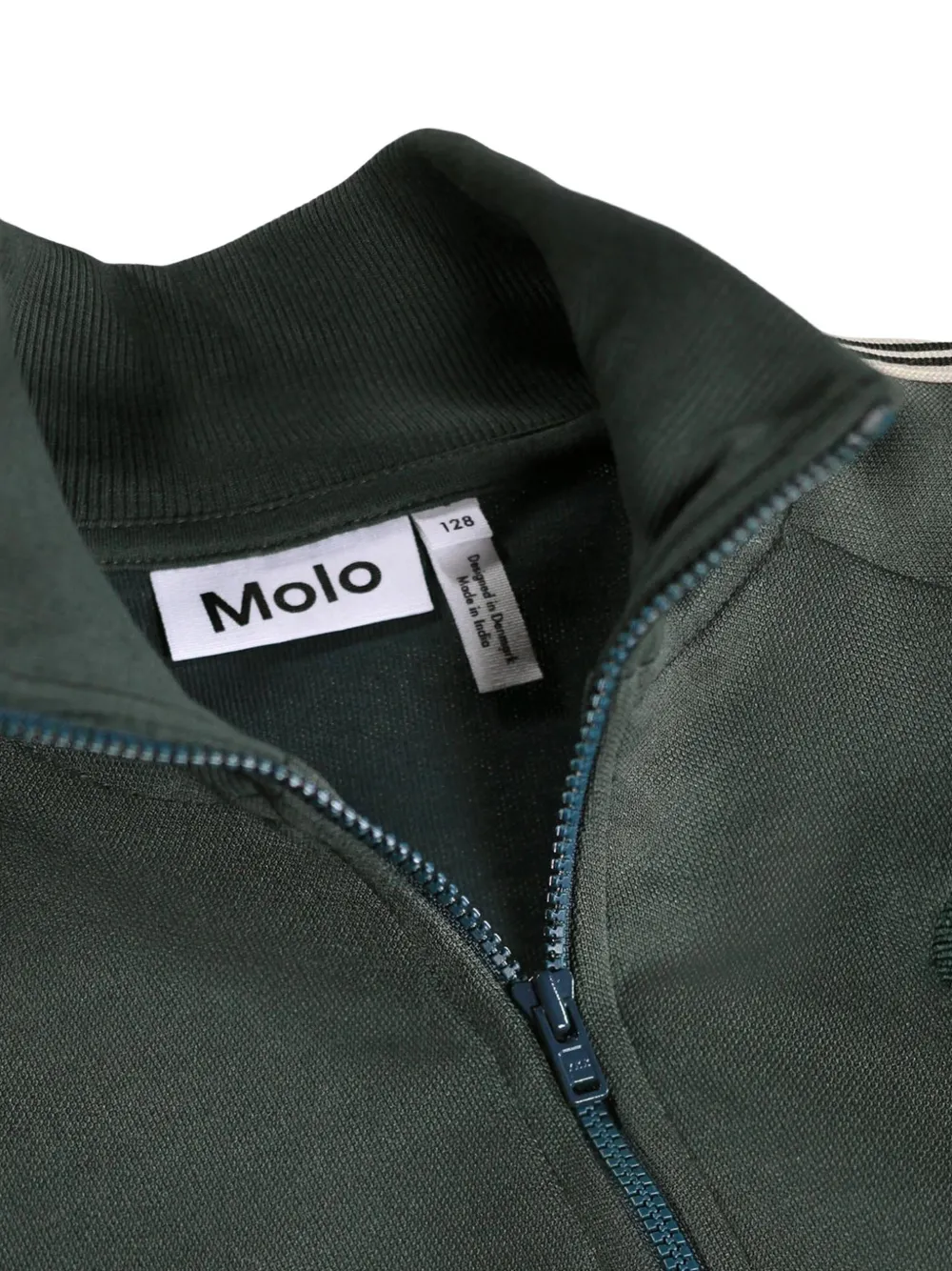 Molo Meracer sweater met zijstreep en rits Groen