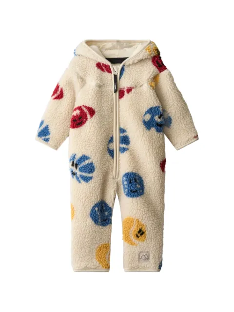 Molo Umeko graphic-print fleece romper